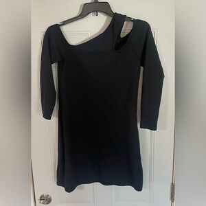 Abercrombie And Fitch Black Cutout Mini Dress Large Asymmetrical Minimalist